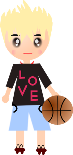 Kreslený basketbalový hráč vektorové ilustrace
