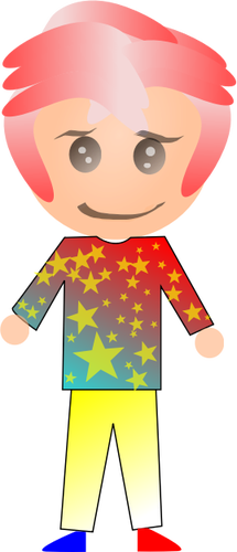 Gutt med stjernehimmel skjorte