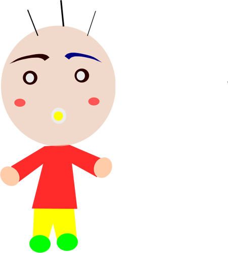 Colorful cartoon boy vector image