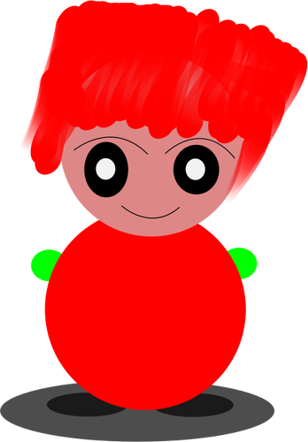 Personaj de desene animate cu părul roşu