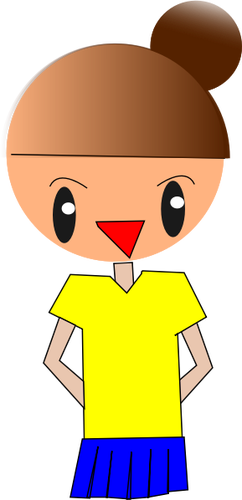 Dziewczyna w żółty T-shirt