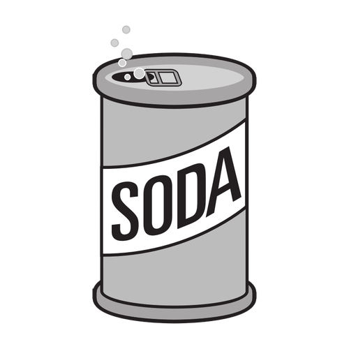 Opened can of soda drink vector image