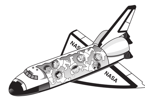 スペースシャトルのベクトル画像