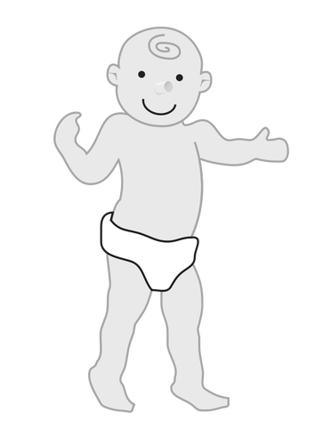 Baby standing up vector illustration | Public domain vectors
