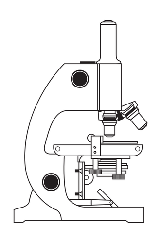 Dibujo vectorial de microscopio