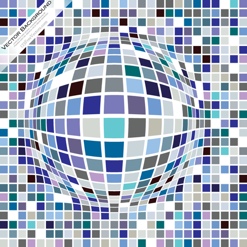 Forma esférica con patrón de mosaico