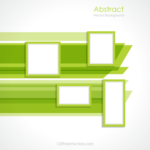Retângulo abstrato com quadros verdes