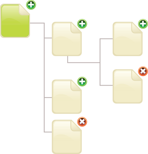 Vector image of file structure diagram