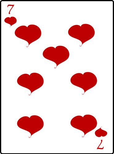 Seven Of Hearts Playing Card Vector Graphics Public Domain Vectors