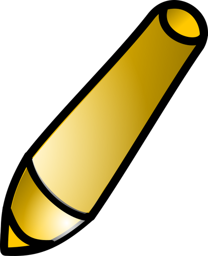 Vector clip art of brown tilted pen