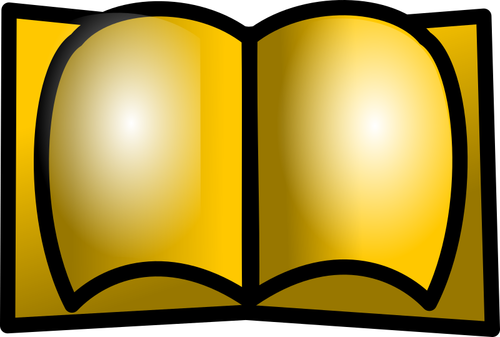 Kiiltävä kultainen kirjan merkki vektori kuva