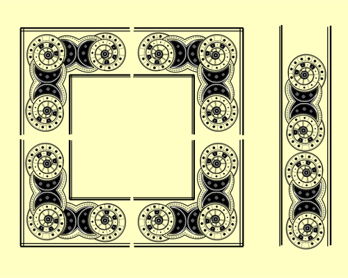 Image vectorielle de calestial cadre de décoration