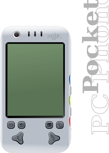 Fotorealistische vector afbeelding van LCD mobiele telefoon