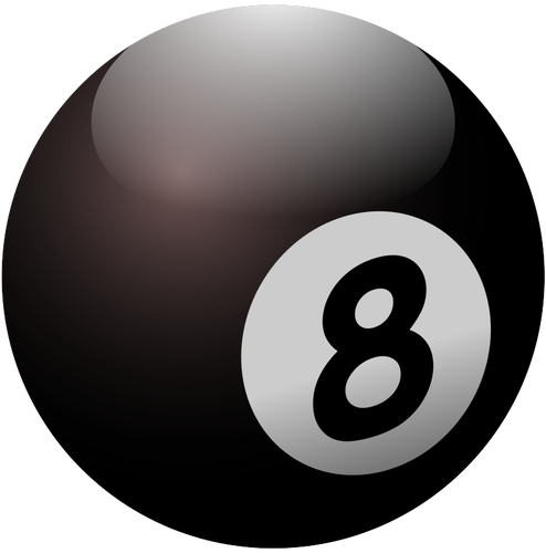 Illustration vectorielle de nombre de boule de billard 8