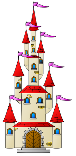 Vektor-Bild der schönen Burg