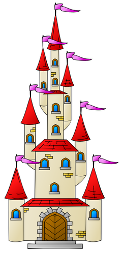 Vector image of beautiful castle