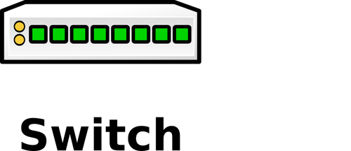 8-port switch icon