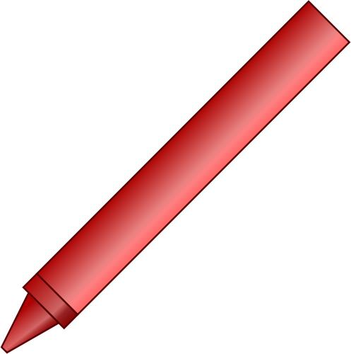 Imagen vectorial crayón rojo