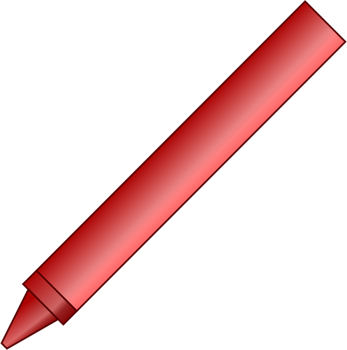 Red crayon vector image