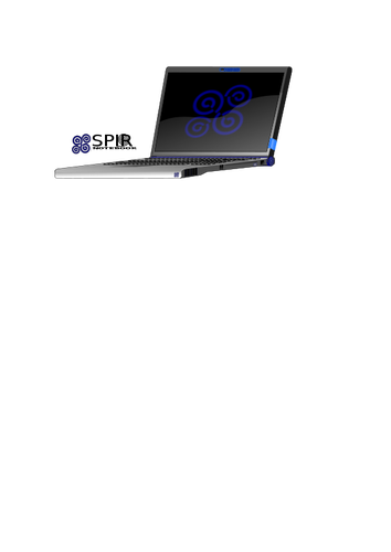 Branded laptop vector image