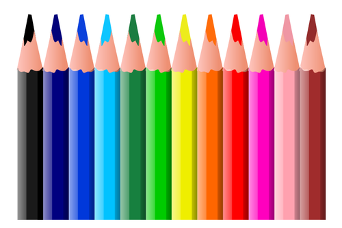 Färgade pennor