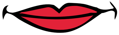 Imaginea vectorială zâmbind buzele de sex feminin