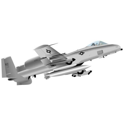 Aircraft A-10 vector graphics