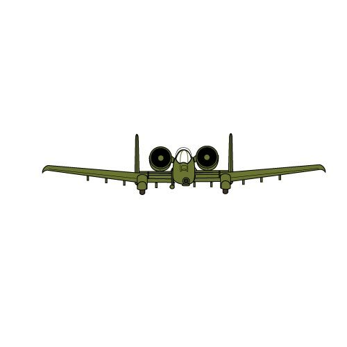Vojenská letadla A-10 Vektor Klipart