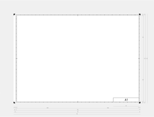 DIN A1 mall vektorritning