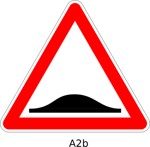 Bump on a road sign