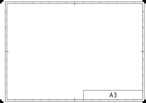 Gráficos vectoriales DIN A3 página plantilla