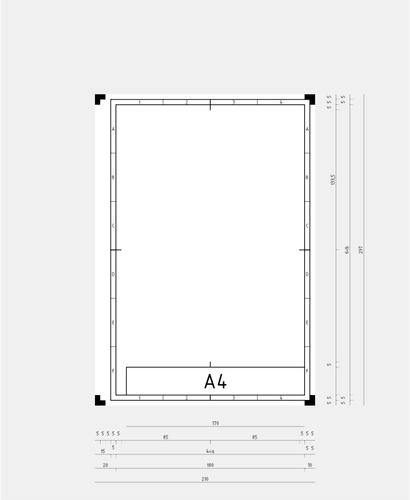 DIN A4 šablona vektorový obrázek