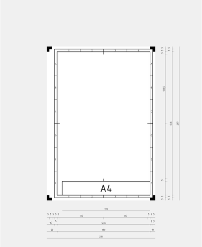 DIN A4 テンプレート ベクトル画像