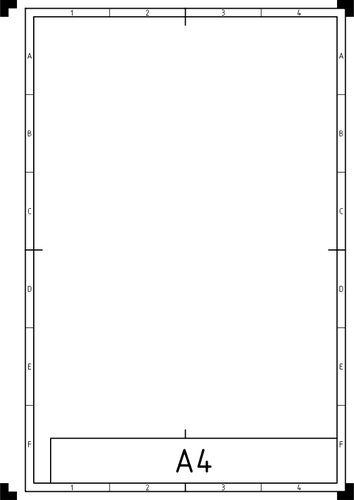 DIN A4 页模板向量剪贴画