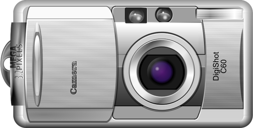 Vector clip art of open and shoot digital camera