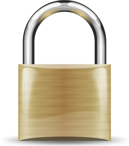 Vector illustration of photorealistic locked padlock