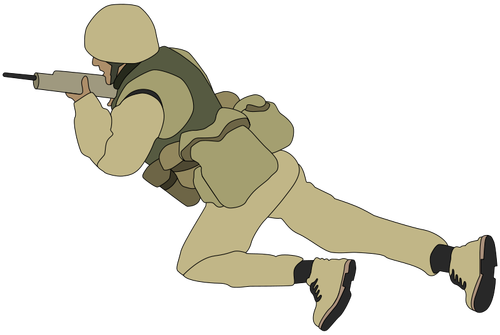 Crawling Soldier Vector