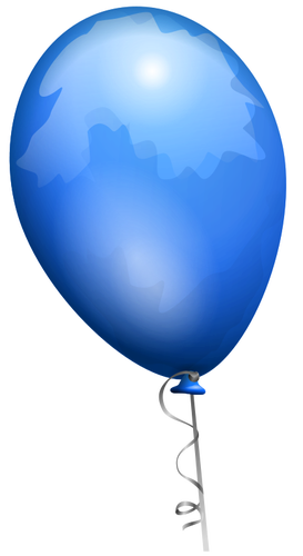 בלון כחול בתמונה וקטורית