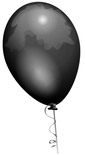 黒い気球ベクター描画