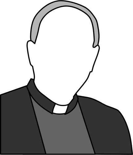 Vector drawing of a priest