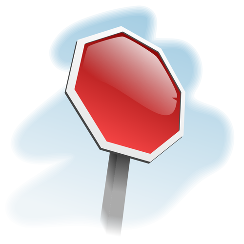 Blank stop sign 3D vector image