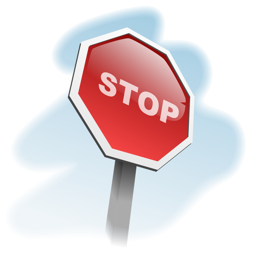 Imagen 3D vector de señal de stop