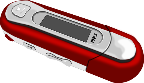 Vector image of a red MP3 player