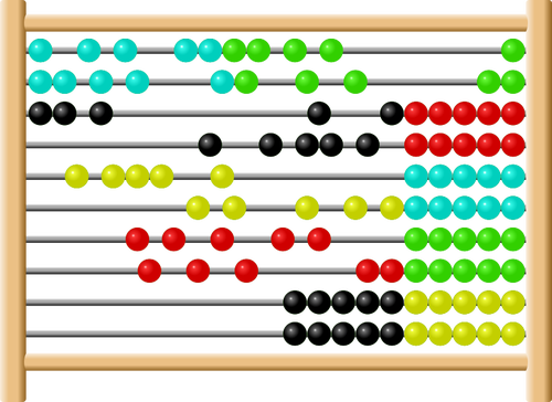 Birçok renklerde Abacus