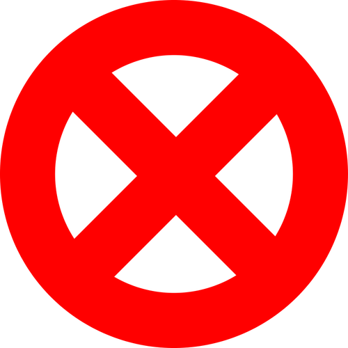 בתמונה וקטורית של איסור סימן