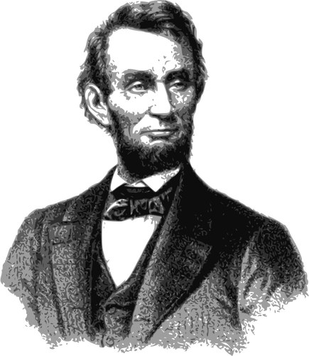 Vector image of portrait of Abraham Lincoln