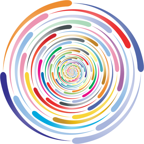 Cercle prismatique coloré