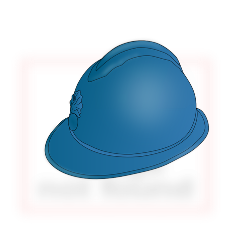 Blue helmet vector