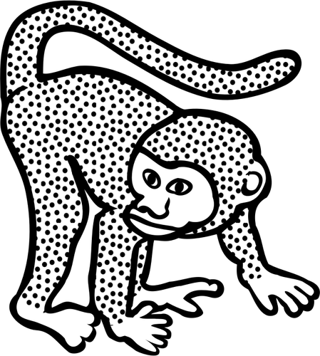 Vector image of spotty monkey