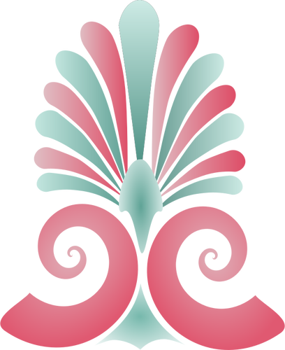 Illustration vectorielle de palmettes décoration